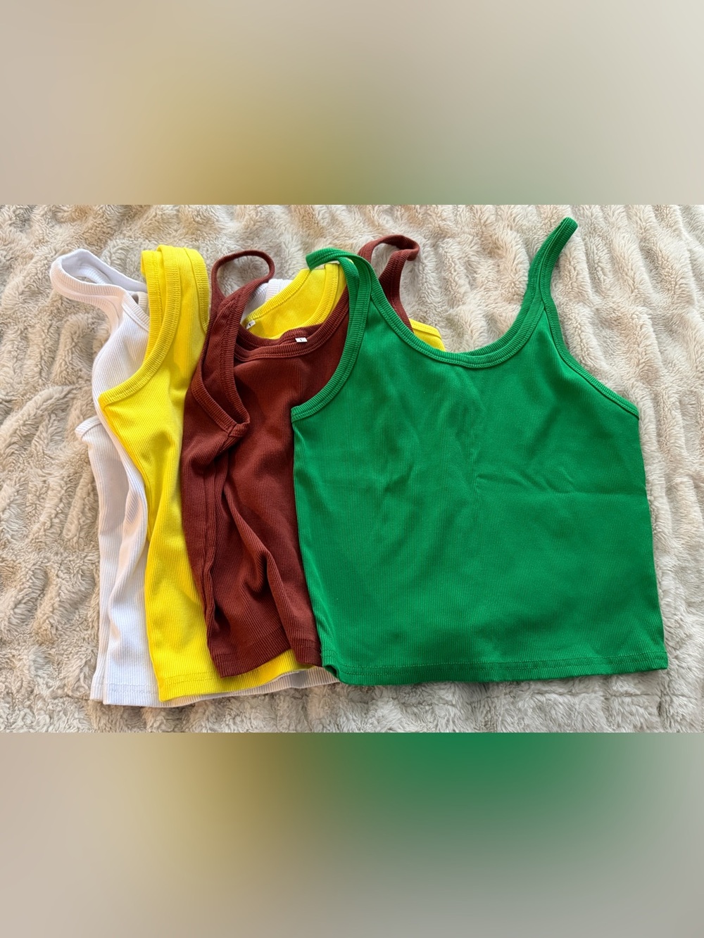 5-Pack Ribbed Tank Top Bundle Multicolor Size L